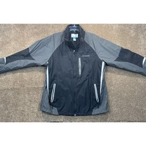 Men's Columbia Interchange Jacket XL Waterproof - Outer Jacket Only - Black Gray